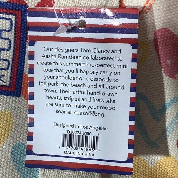 Brighton NEW - Red, White and Mini Tote - Tom Clancy & Aasha Ramdeen - Picture 3 of 8